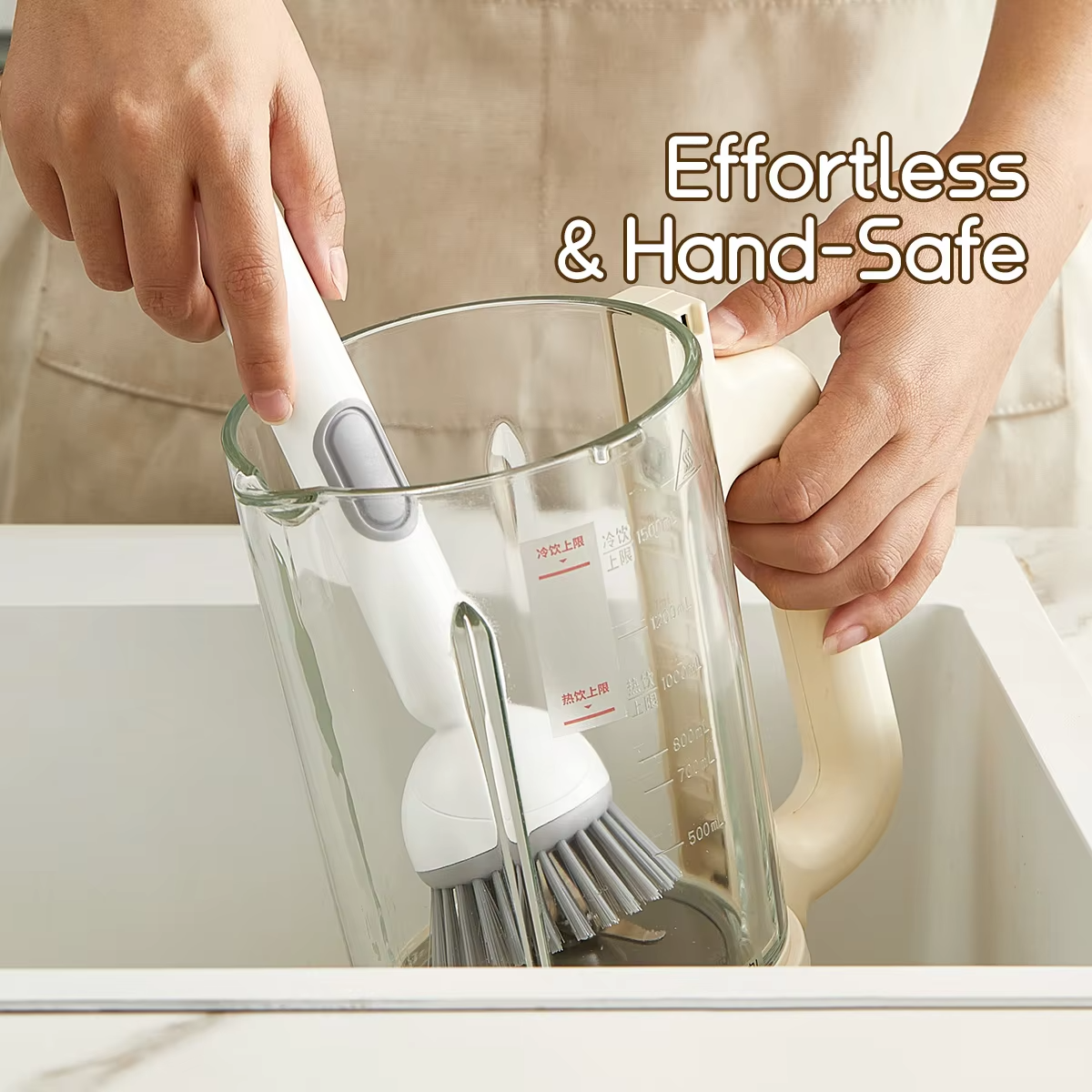 Adjustable Soap Dispenser Dish Cleaning Brush