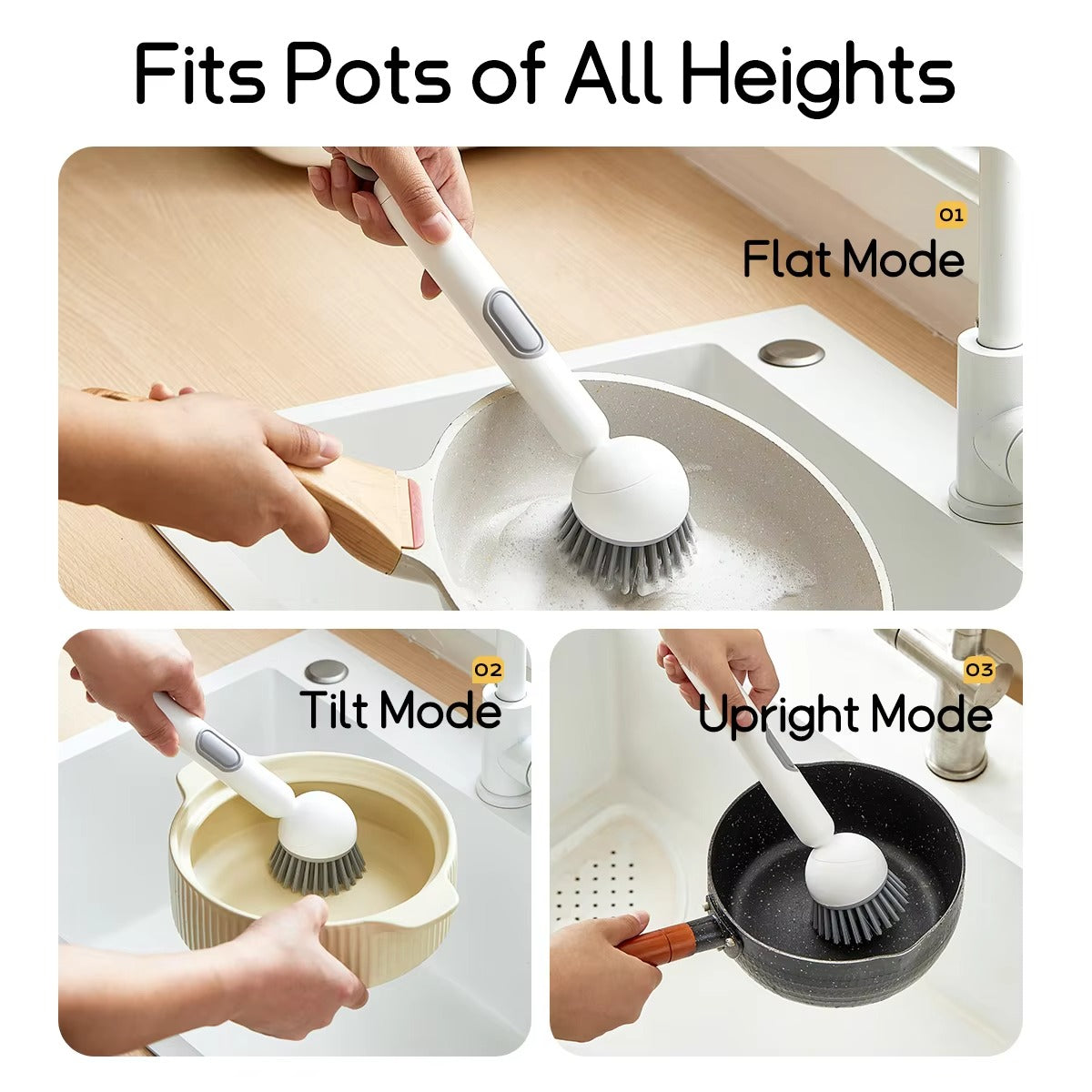 Adjustable Soap Dispenser Dish Cleaning Brush