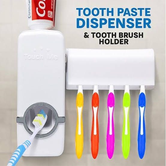 Automatic Toothpaste Dispenser & Brush Holder
