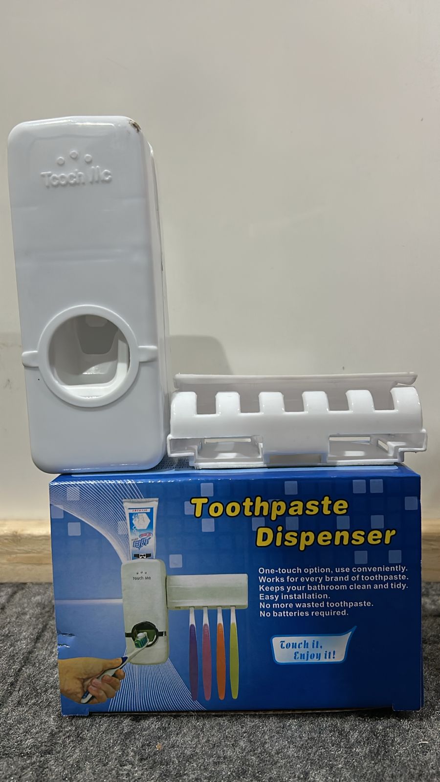 Automatic Toothpaste Dispenser & Brush Holder