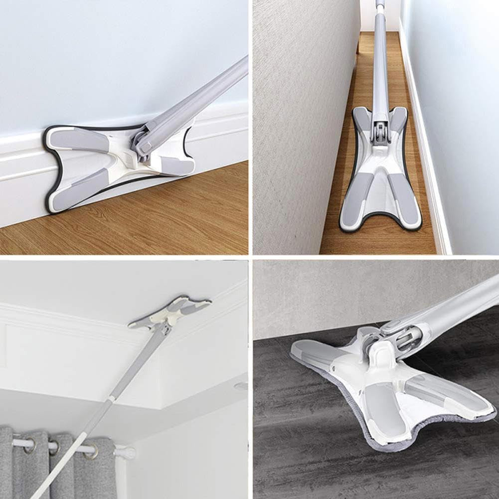 Rotating X-Type Flat Microfiber Floor Mop
