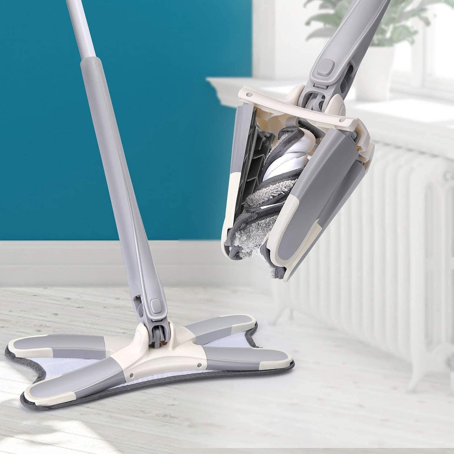 Rotating X-Type Flat Microfiber Floor Mop