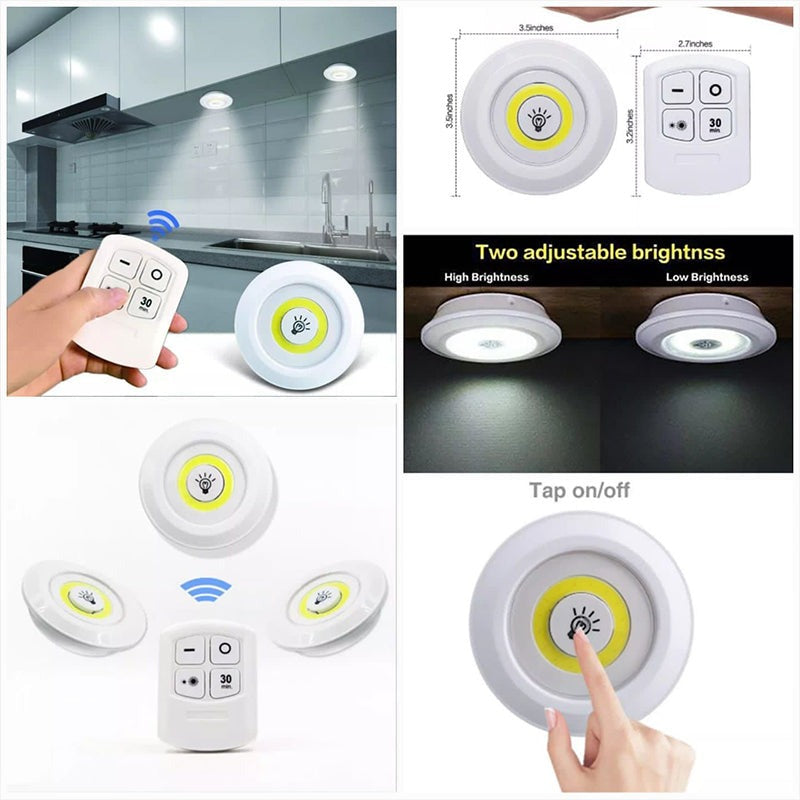 Wireless LED Cabinet Tap Lights Set