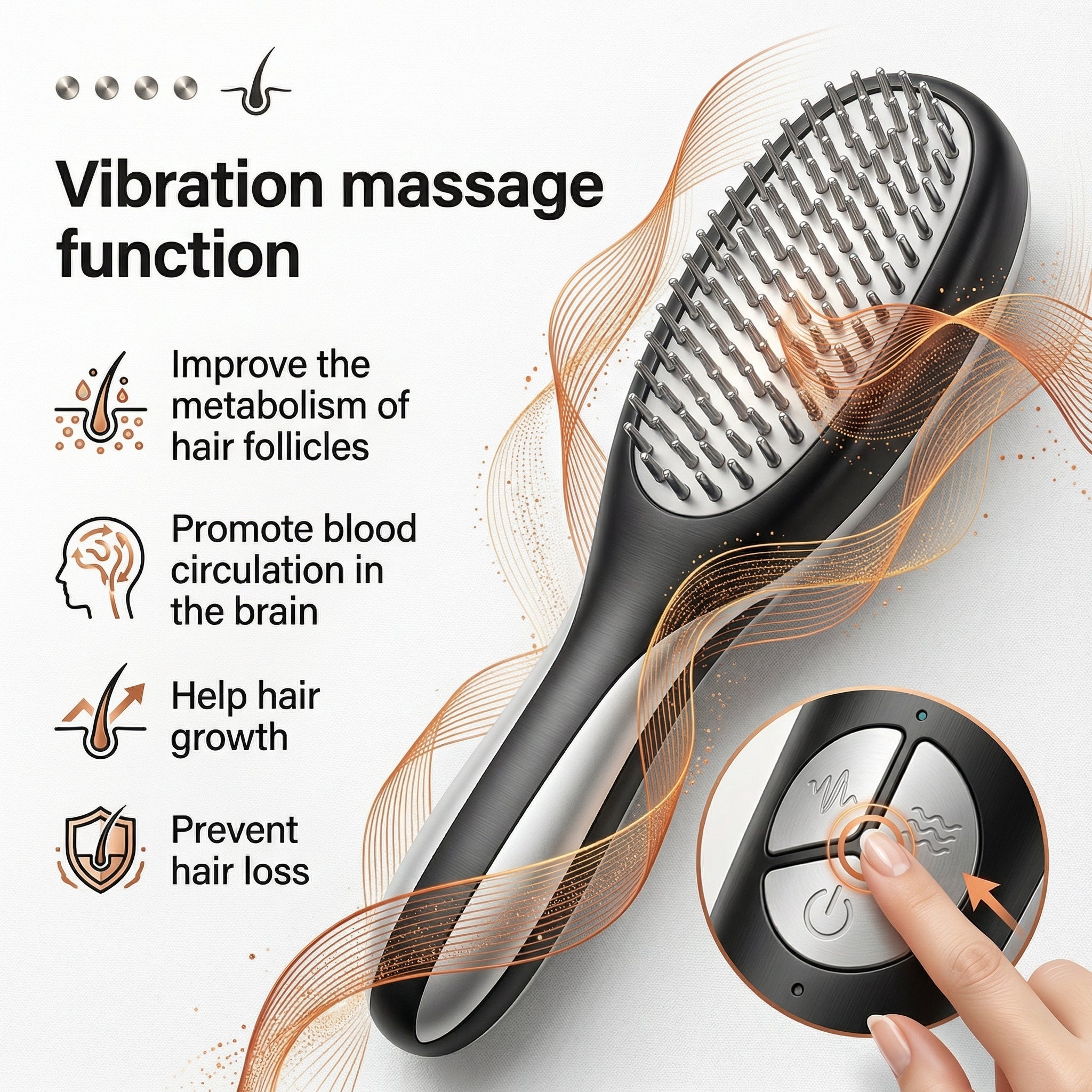 Steam LED Hair Growth Comb