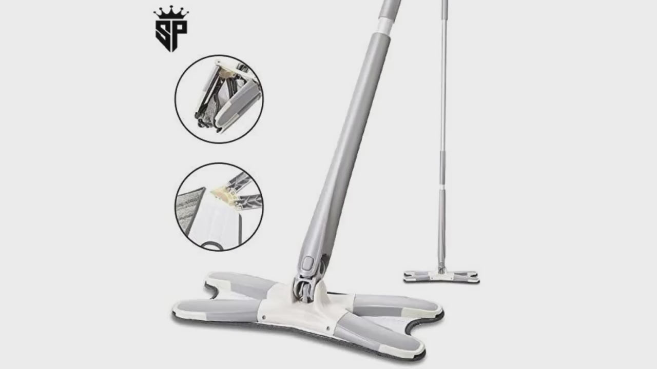 Rotating X-Type Flat Microfiber Floor Mop